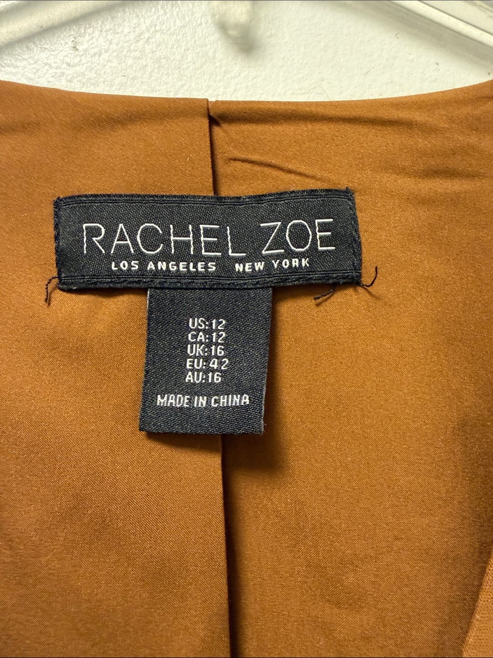 90s style Rachel Zoe Brown Tailored Gold Button Front Vest Waistcoat Size 12 - Picture 2 of 7